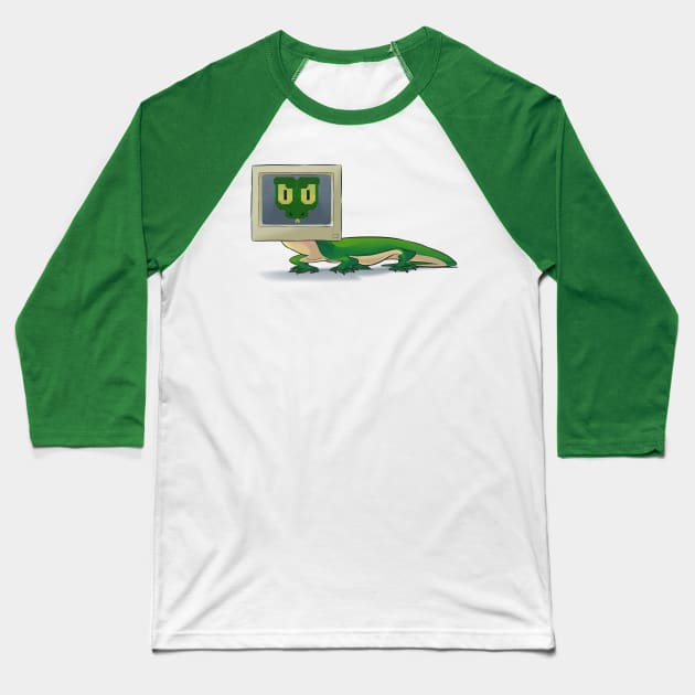 Monitor Lizard Baseball T-Shirt by Geb